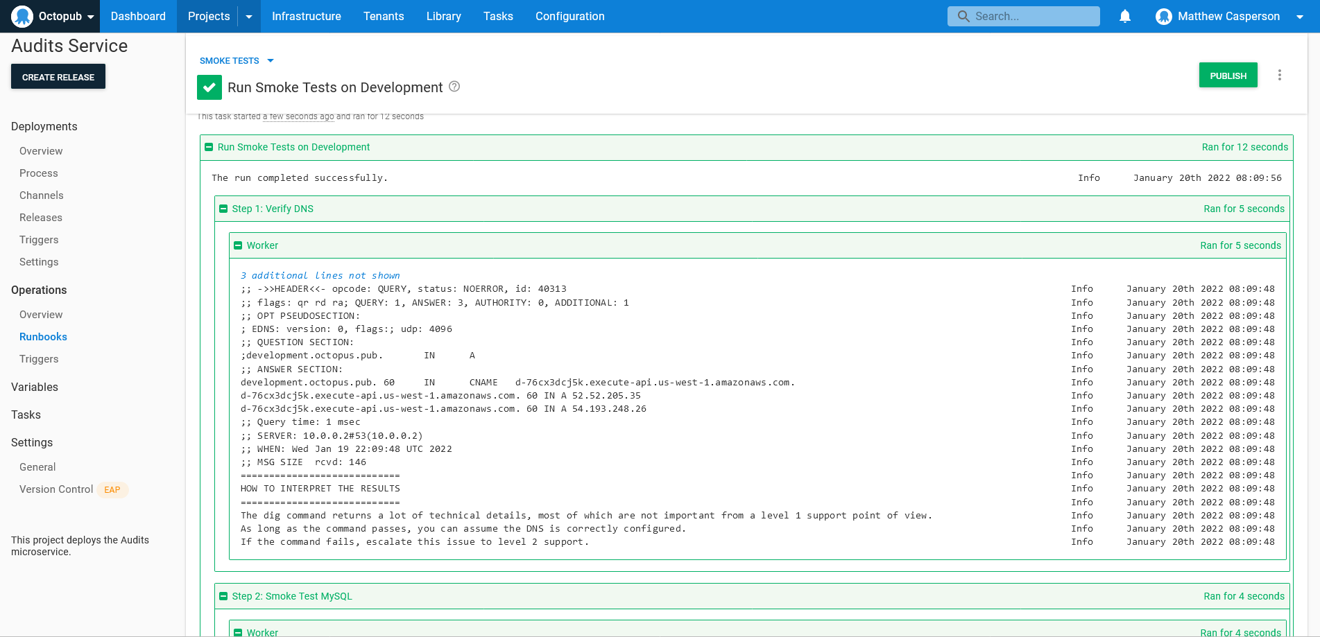 dig output