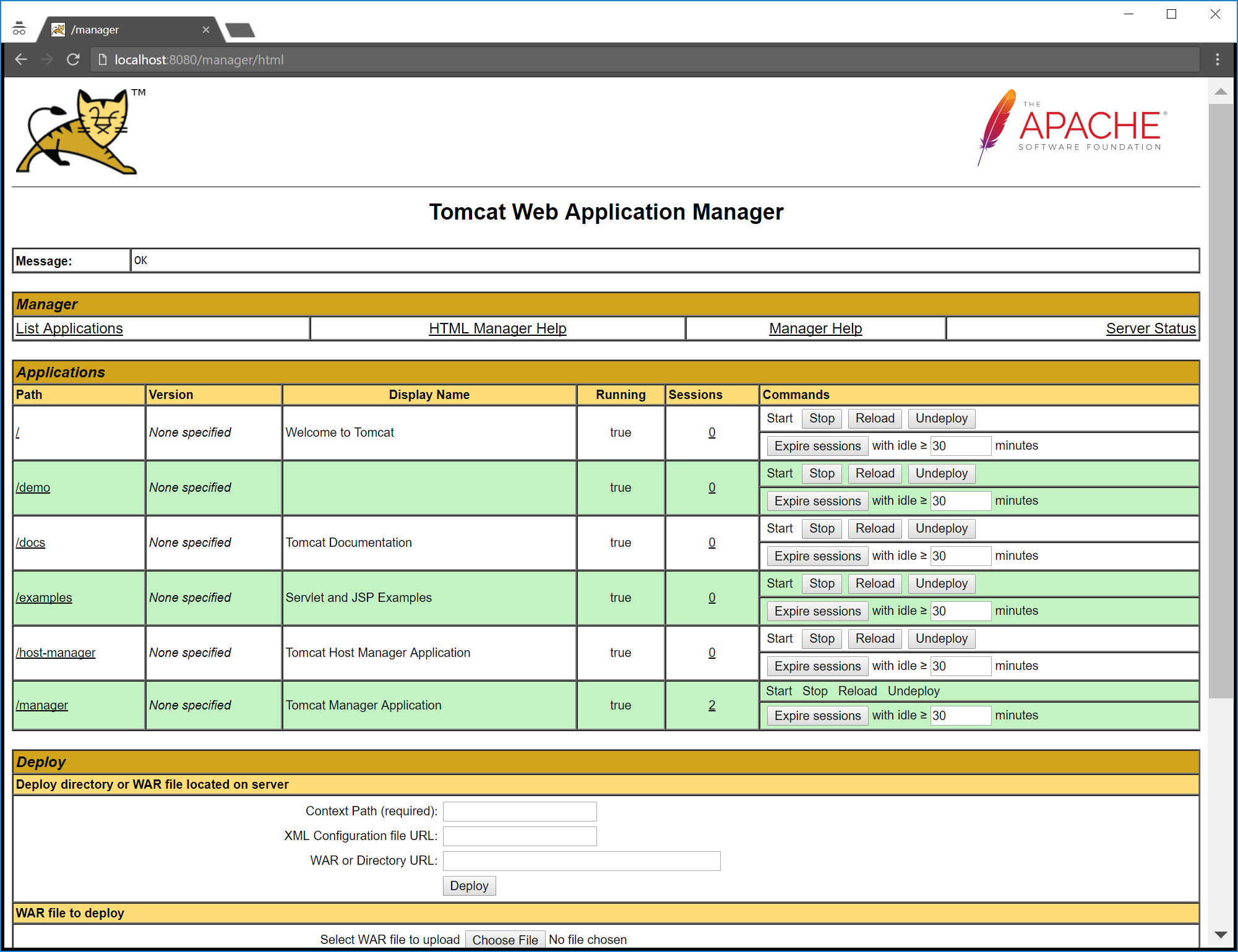 Tomcat Manager