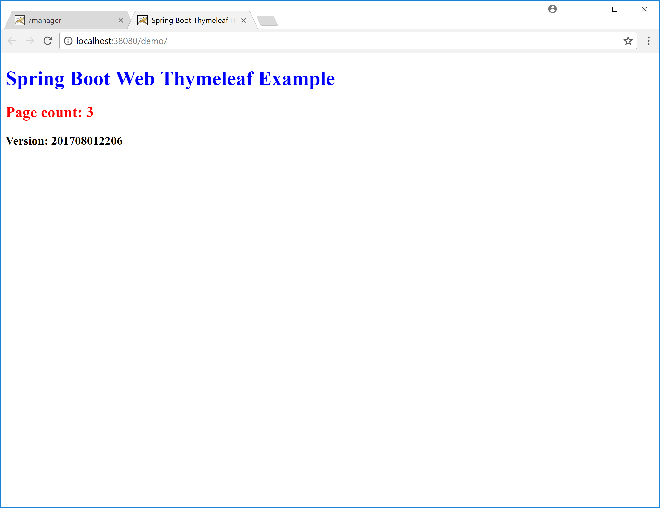 Tomcat demo app first