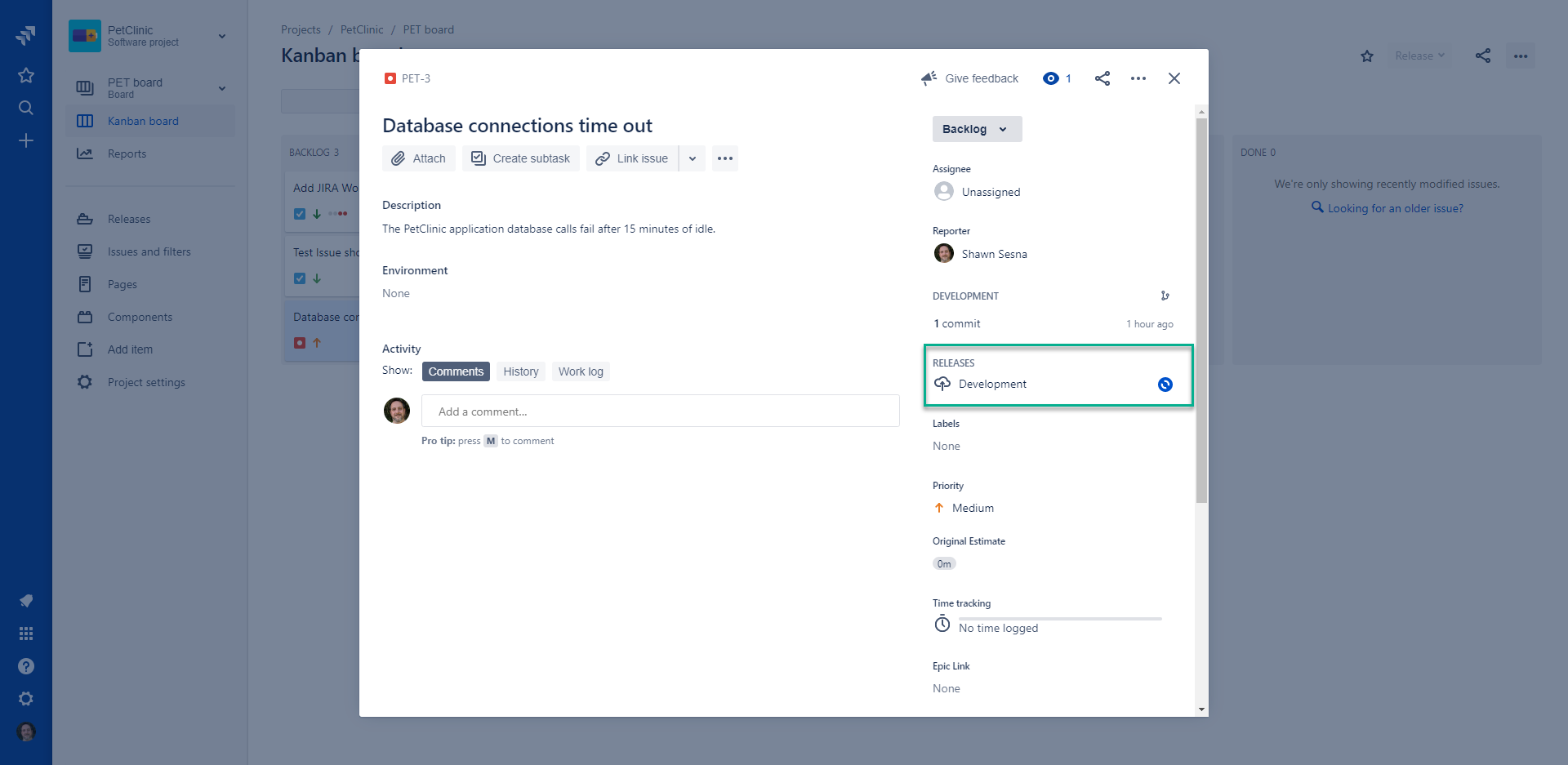 Jira release deploying
