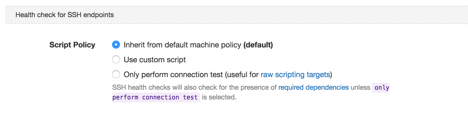 Script policy