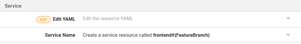 Featurebranch service