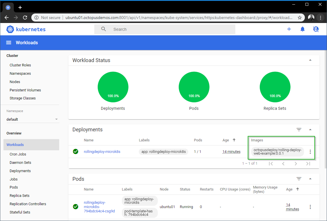 Microk8s dashboard scale ellipsis