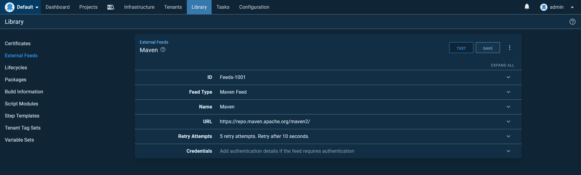 Maven feed