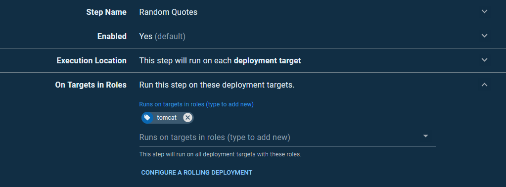 Tomcat step 1