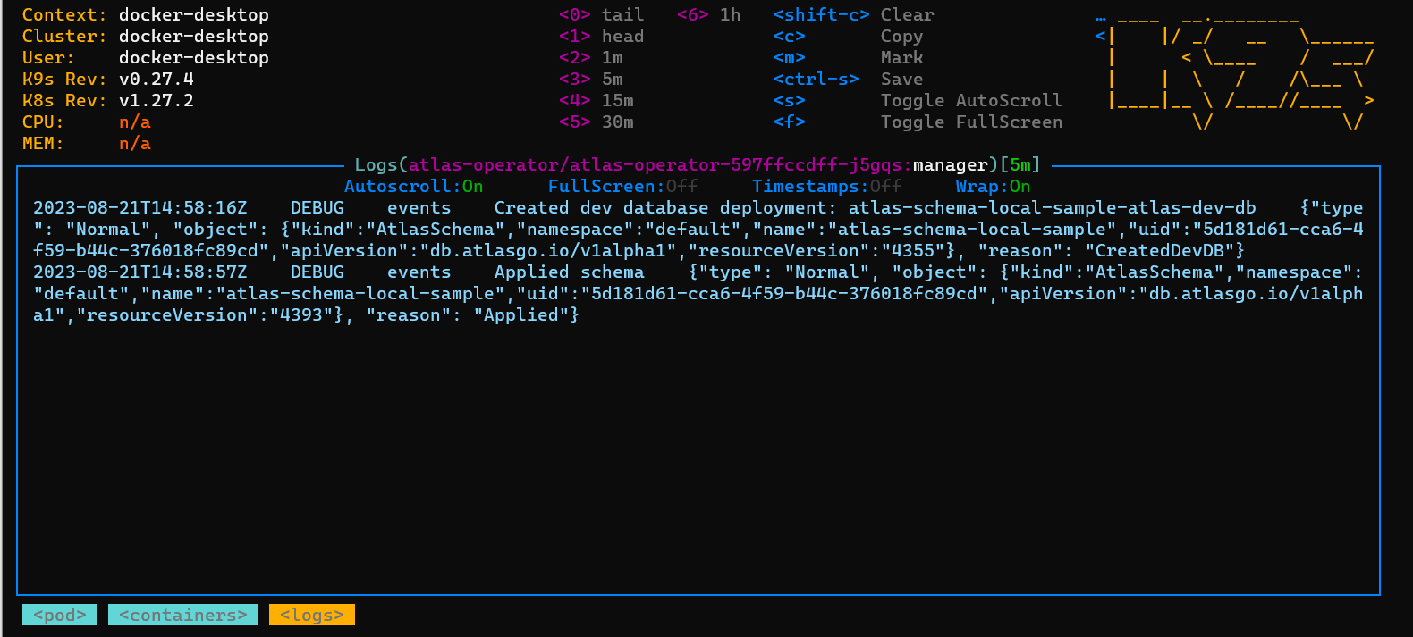Atlas dev db