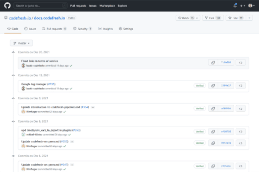 Git changes screenshot