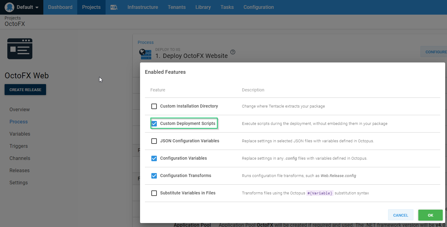 Enable custom scripts