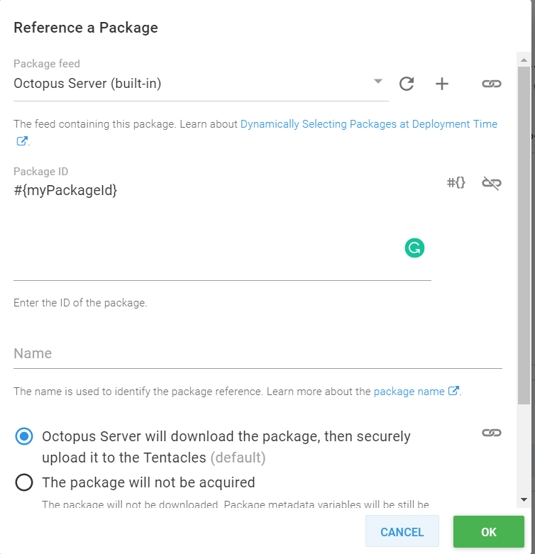 Reference a package variable