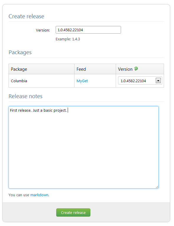 Creating a release