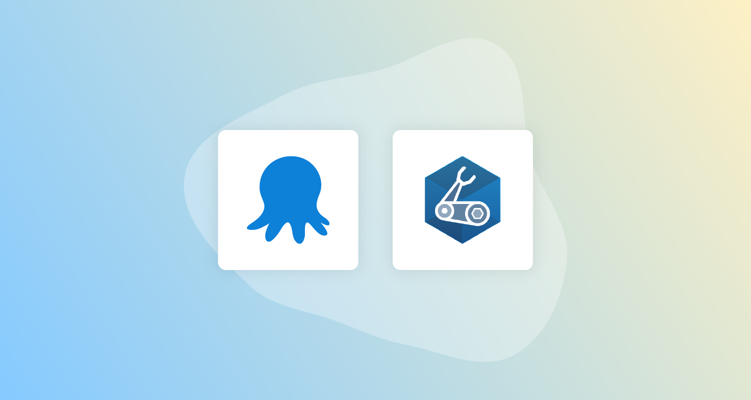 Octopus Deploy logo and Azure Bicep logo