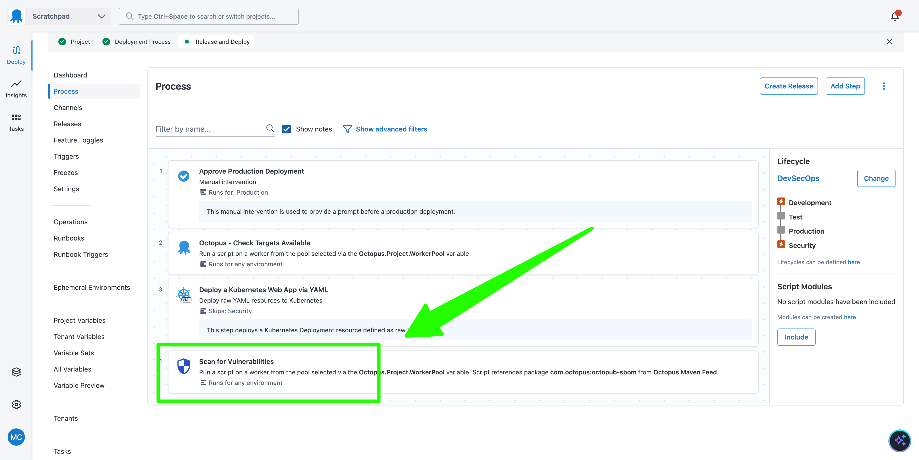 Octopus deployment process