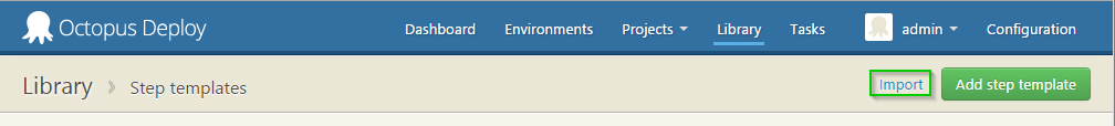 Import Step Template
