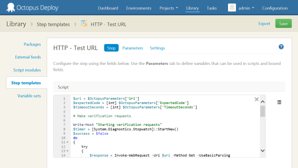 Template in library