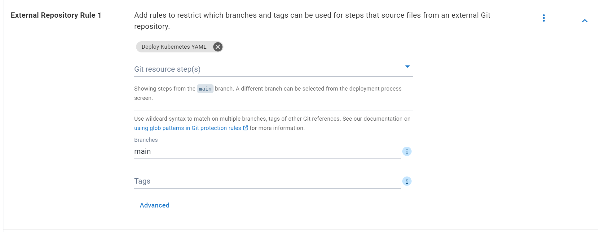 External repo rules in Octopus