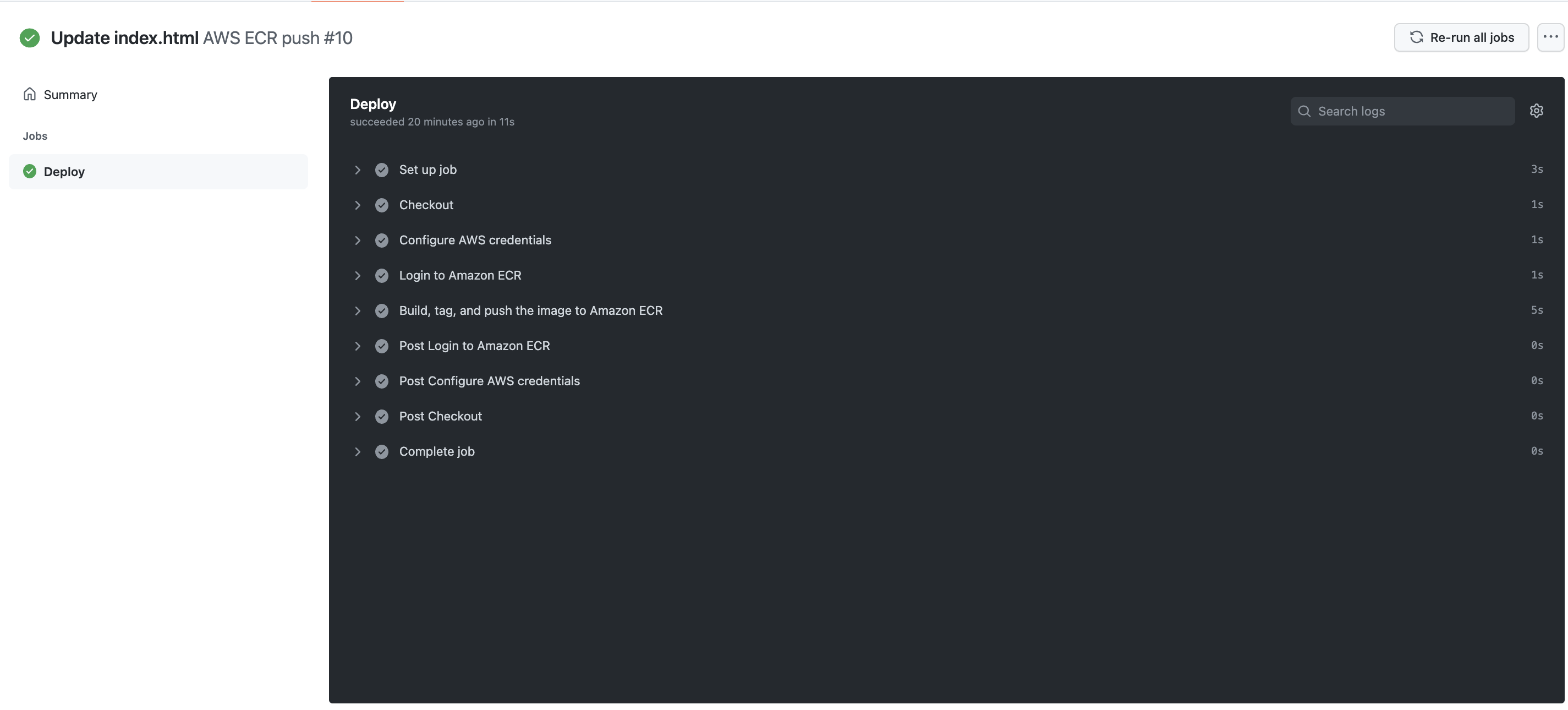 GitHub Actions Success