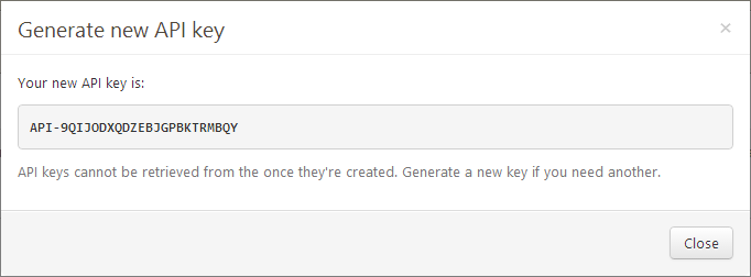 Your API key