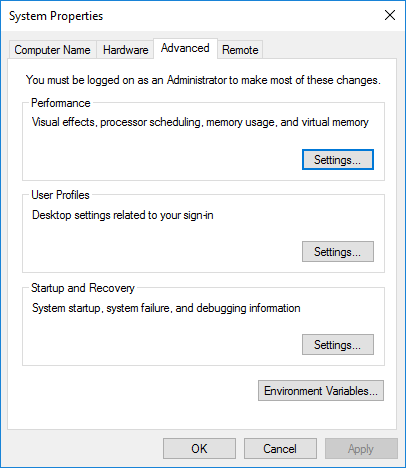 Windows Environment Variables 2