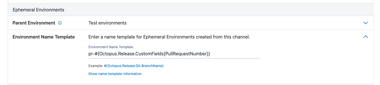 Define a naming template