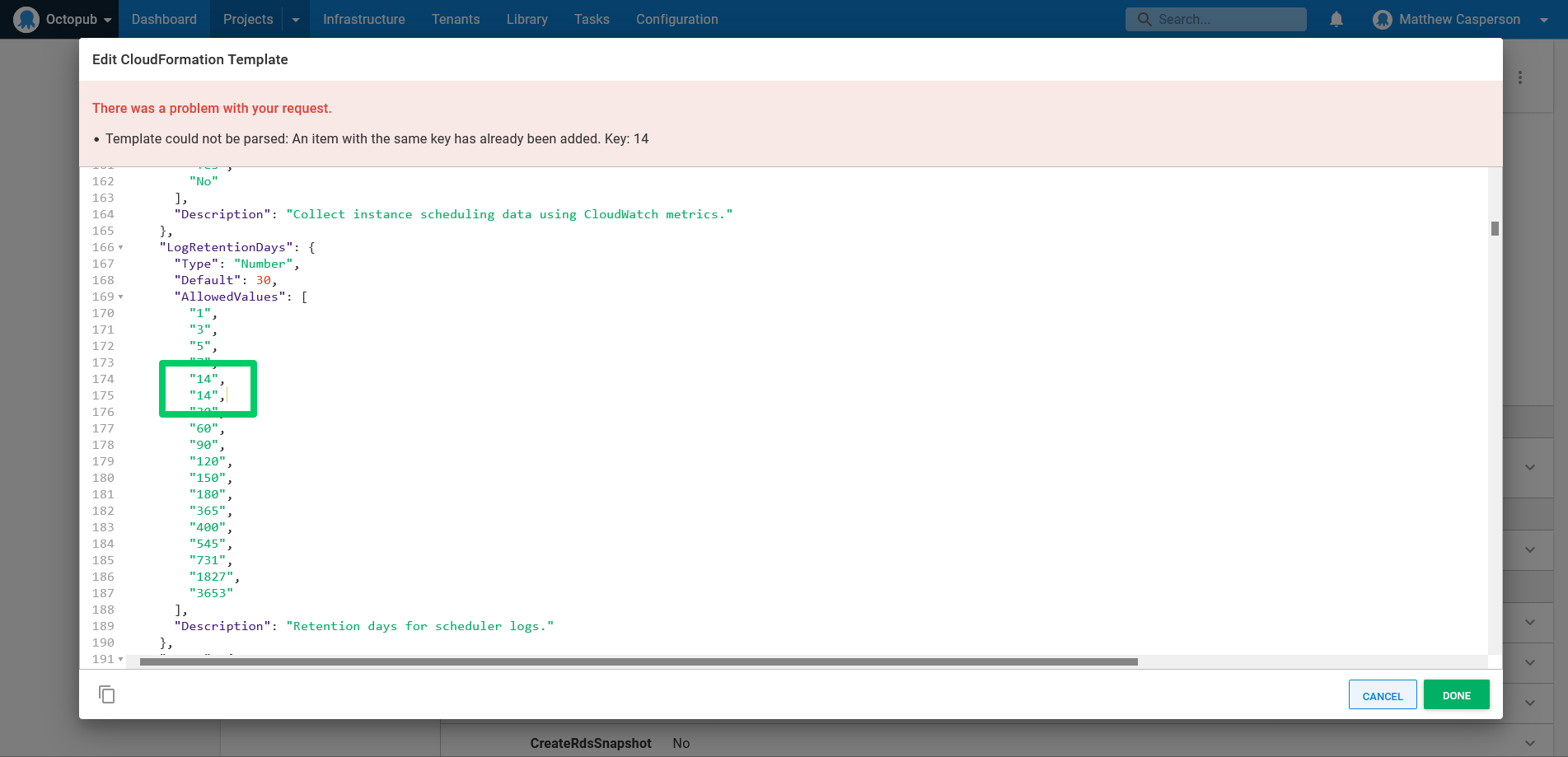 Parameter Error
