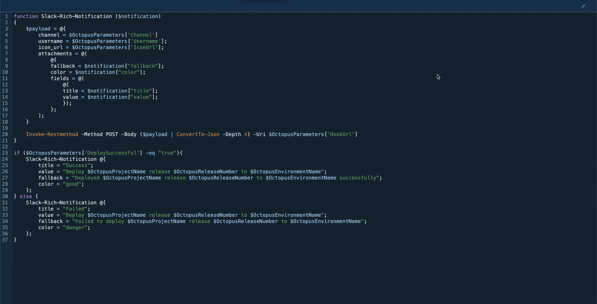 Darkmode code editor