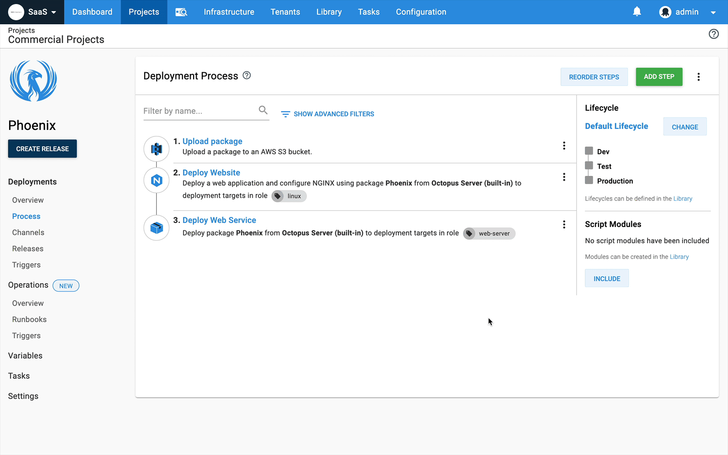 Operations Runbooks in an Octopus Project