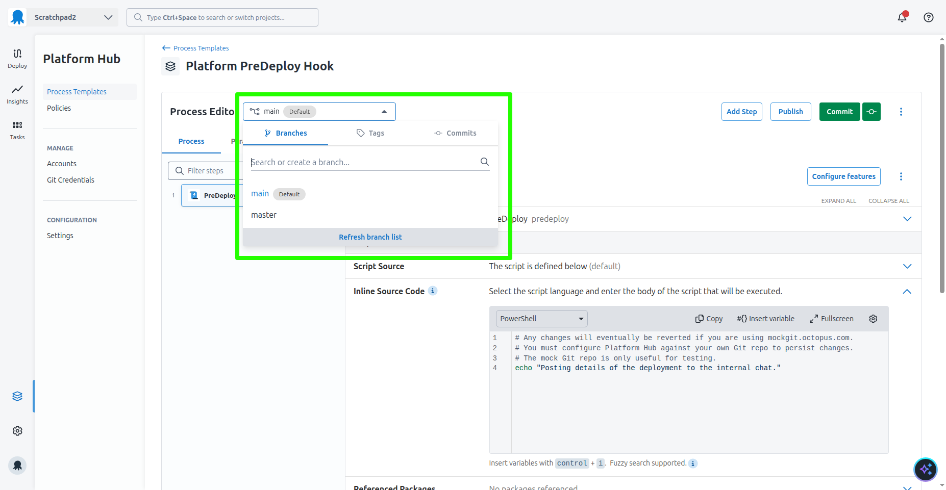 Editing Process Templates