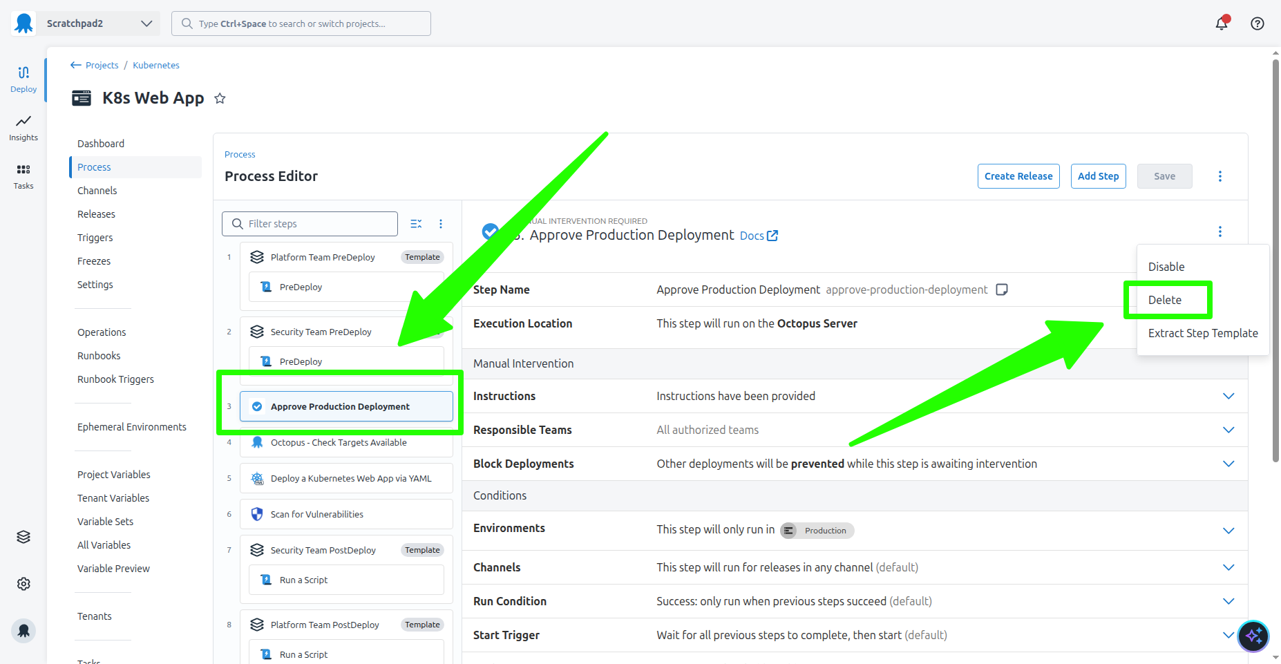 Manual intervention step removed