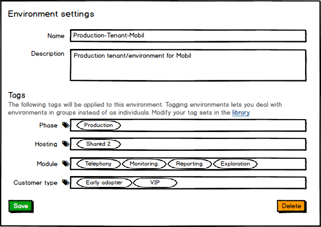 Environment Settings - Tags
