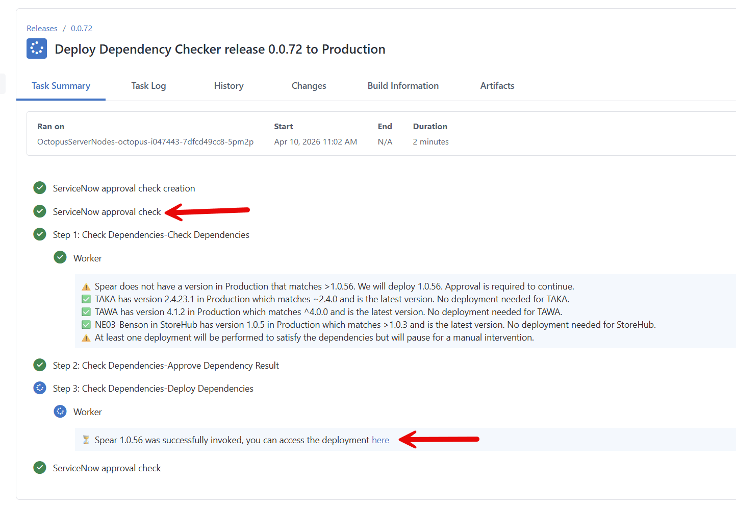 Deployment initiated after approval