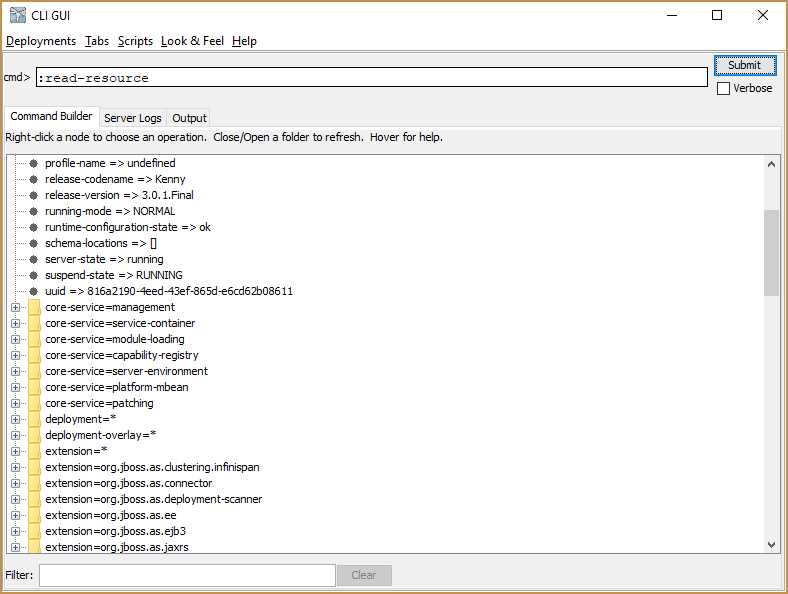 WildFly CLI GUI