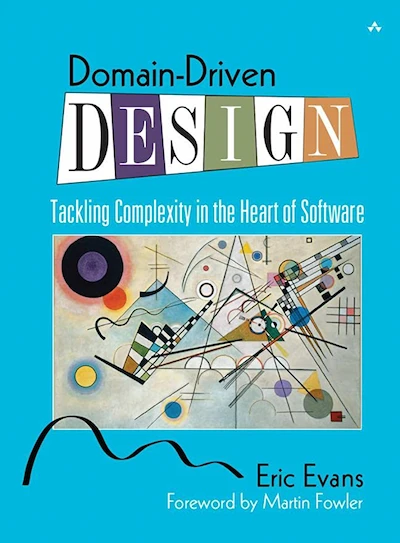 Domain Driven Design cover has a picture of Kandinsky's Composition 8 an abstract geometric artwork
