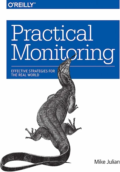 Practical Monitoring cover with a block-cut illustration of a lizard
