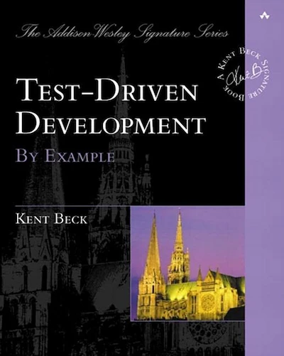 Test-Driven Development cover features a small photograph of a large cathedral with two spires