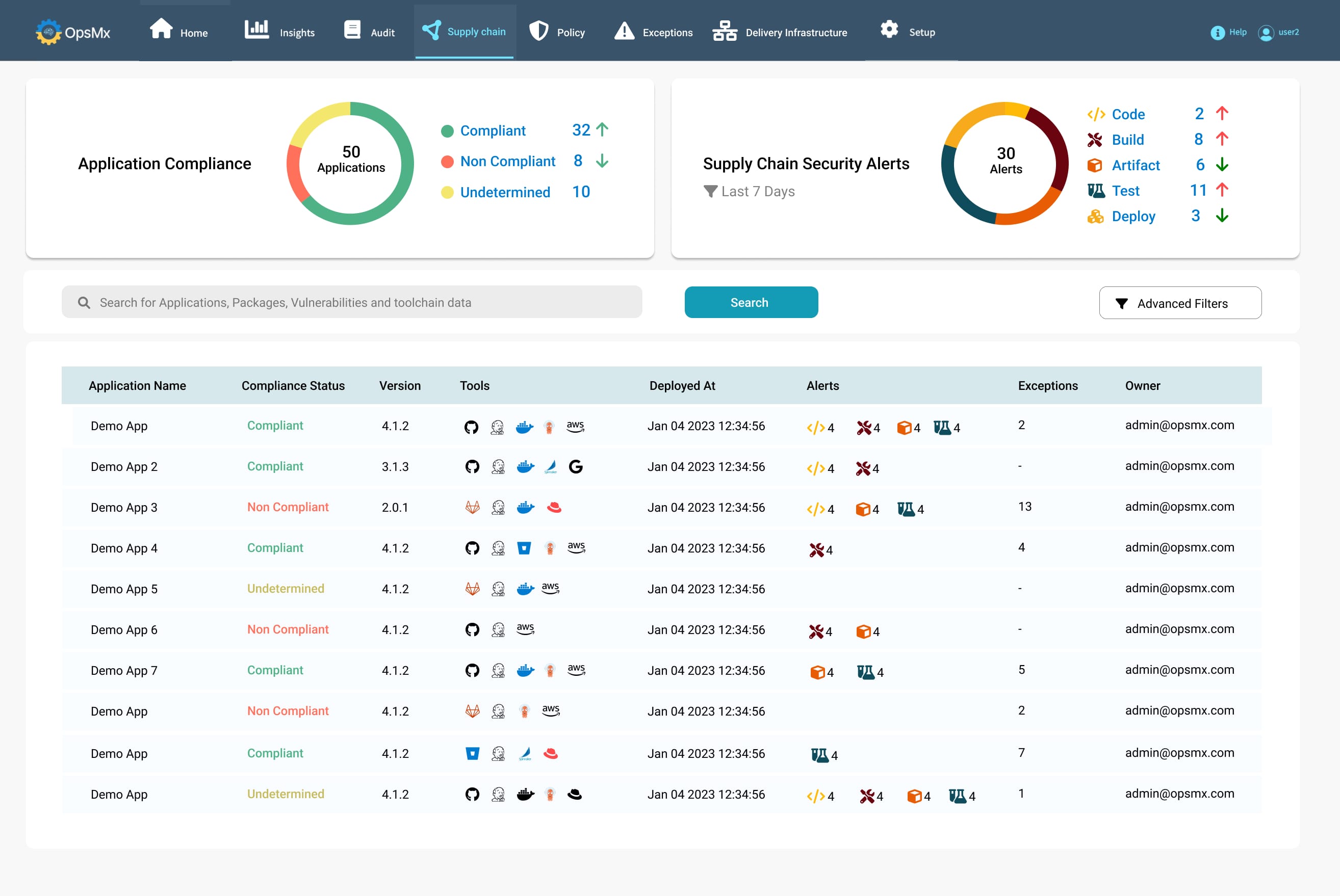 OpsMx screenshot