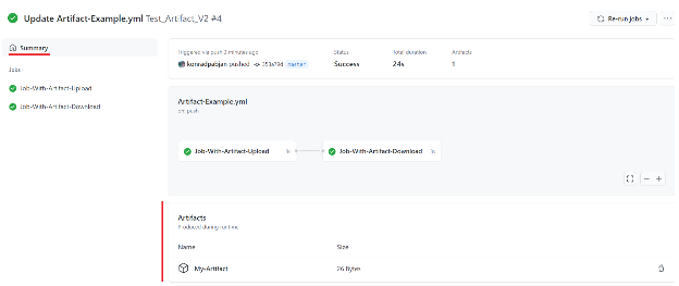 GitHub Actions screenshot