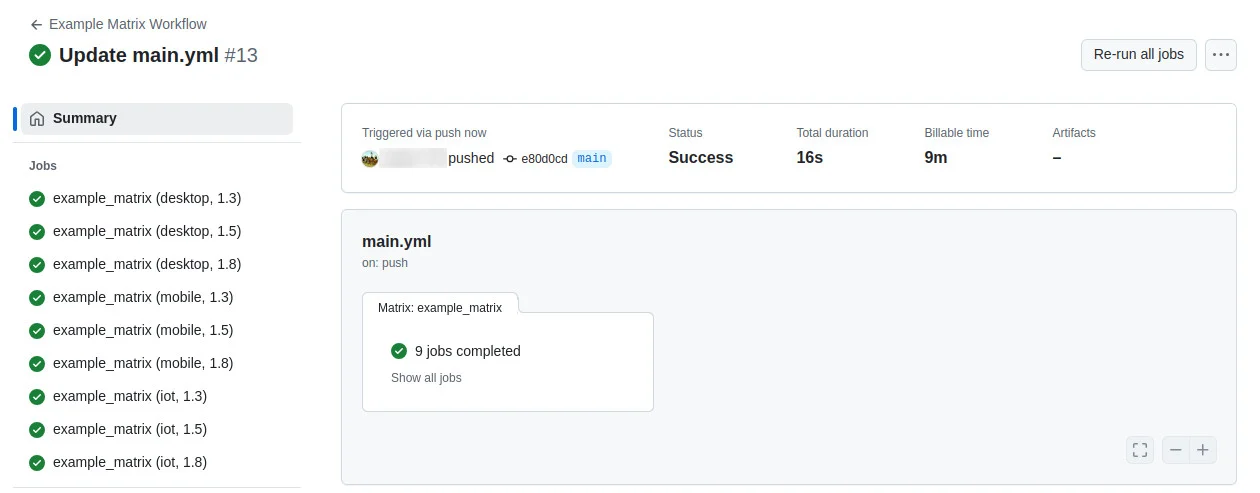 Example workflow