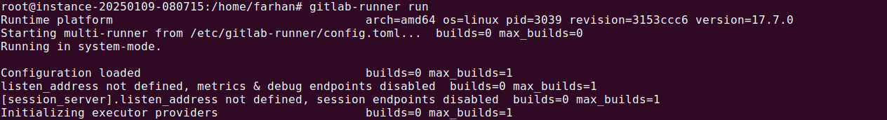 GitLab runner installation