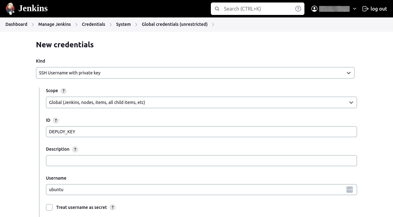 Managing credentials in Jenkins