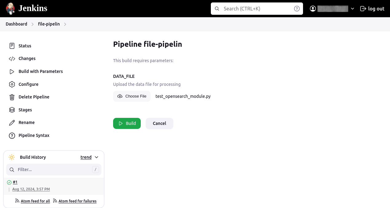 File parameter in Jenkins