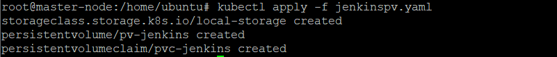 Create a local persistent volume for Jenkins data