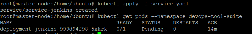 Jenkins pods in devops-tool-suite namespace