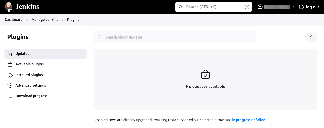Jenkins Manage Plugins