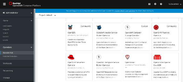 Red Hat OpenShift screenshot