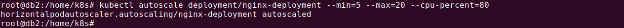 kubectl autoscale deployment