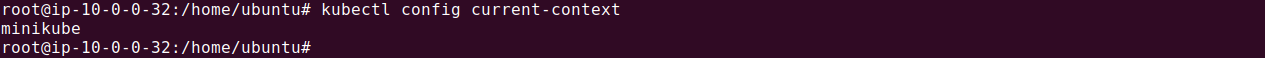 kubectl config current-context output