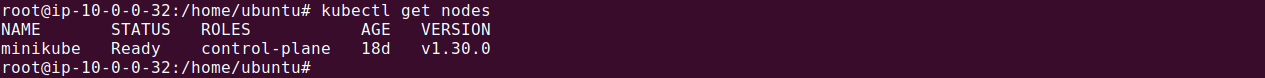 kubectl get nodes output