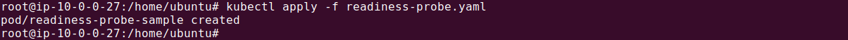 Kubernetes readiness probe output