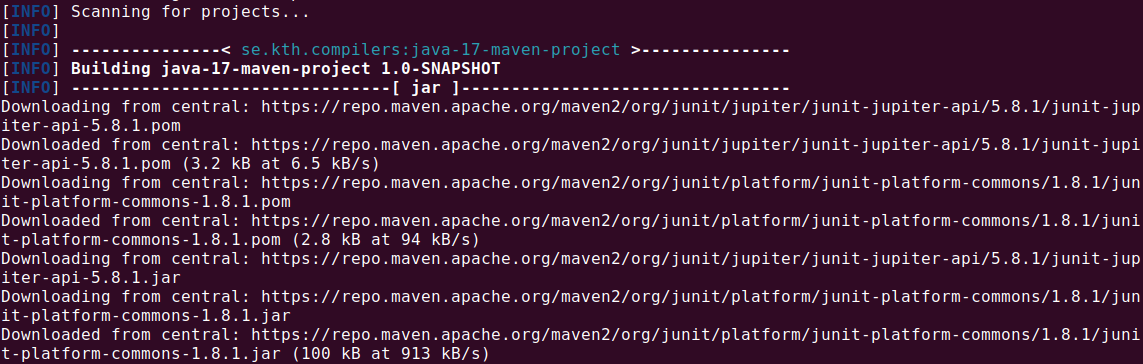 Spring Boot run output