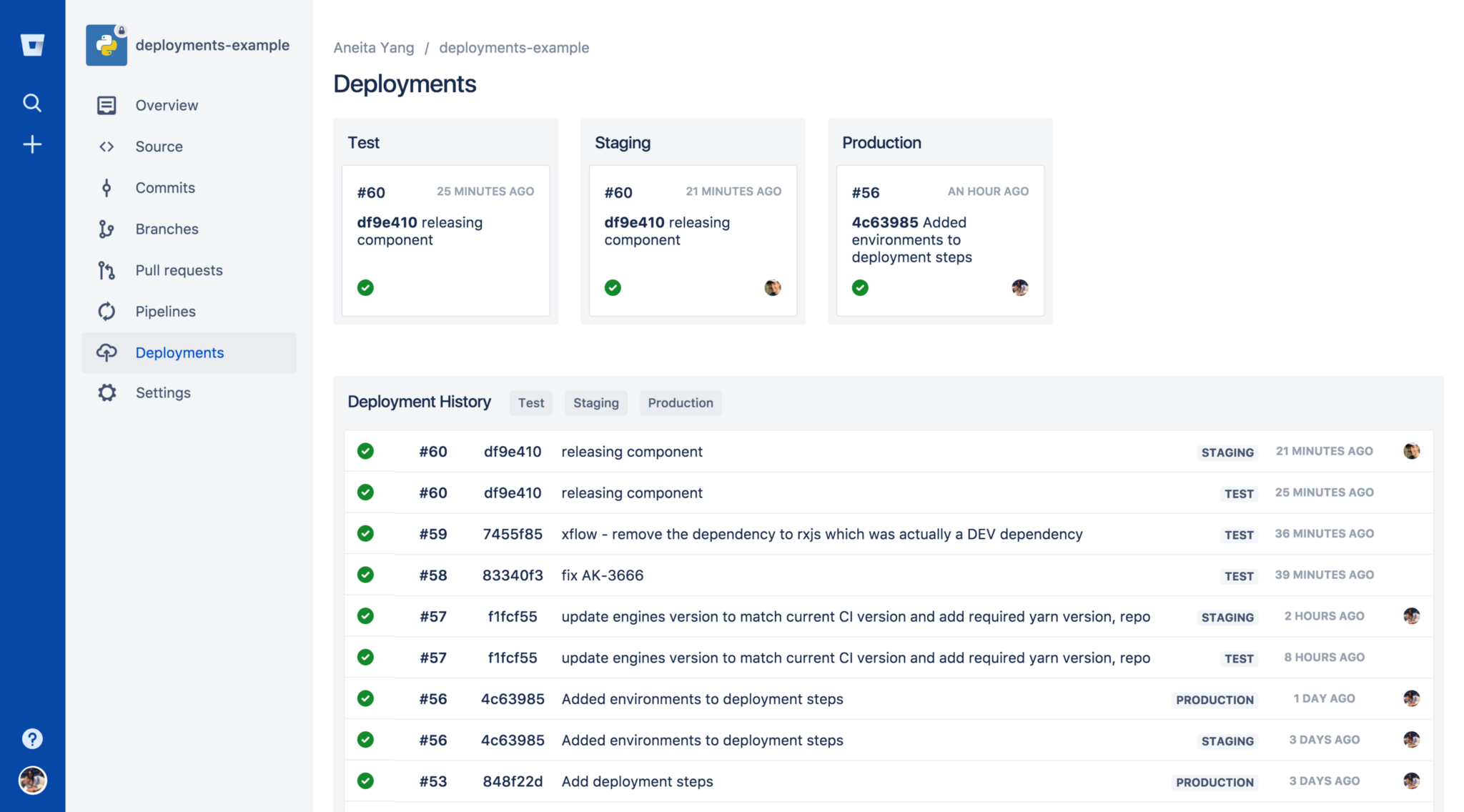 Bitbucket screenshot